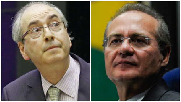 Renan Calheiros e Eduardo Cunha: os dois líderes do PMDB nacional podem ser “usados” contra Iris Rezende em Goiânia