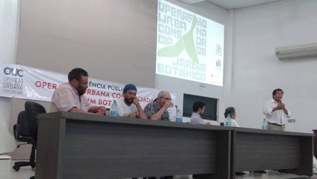 Primeira audiência pública para discutir o projeto da Operação Urbana Consorciada (OUC) Jardim Botânico aconteceu no auditório da Unifan, em Aparecida de Goiânia | Foto: Augusto Diniz