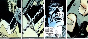 Cena da morte de Martha Wayne, nas HQs