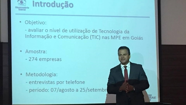 Diretor do Sebrae-GO apresenta resultados da pesquisa | Foto: Alexandre Parrode/ Jornal Opção