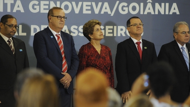 A presidente Dilma Rousseff (PT) destacou os avanços na aviação civil em seu governo | Foto: Renan Accioly/Jornal Opção