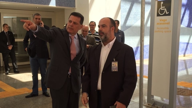 Governador Marconi Perillo fez vistoria no novo aeroporto na manha desta sexta-feira (13/5) | Foto: Gabinete Imprensa/Sarah Mohn