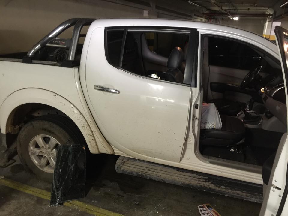 Benitez Calil carro é arrombado
