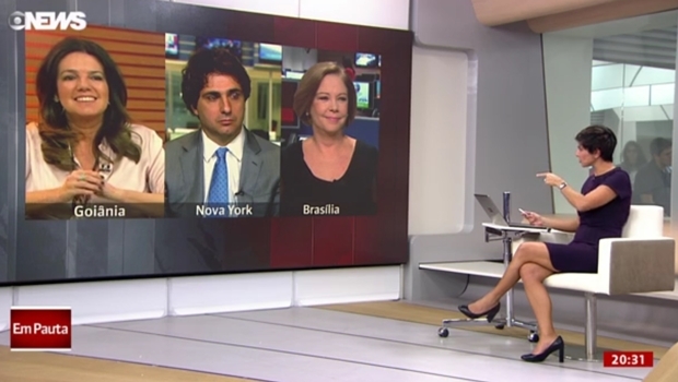 Jornalista e comentarista Mara Luquet destacou ajuste fiscal do governo goiano no programa Globo News em Pauta na sexta-feira (17/6) | Foto: Reprodução/Globo News