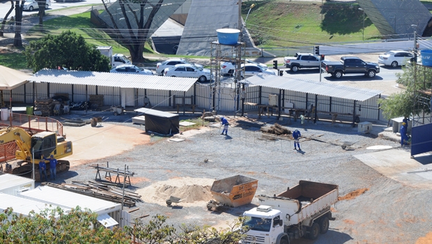 Obra do Nexus em andamento | Foto: Renan Accioly