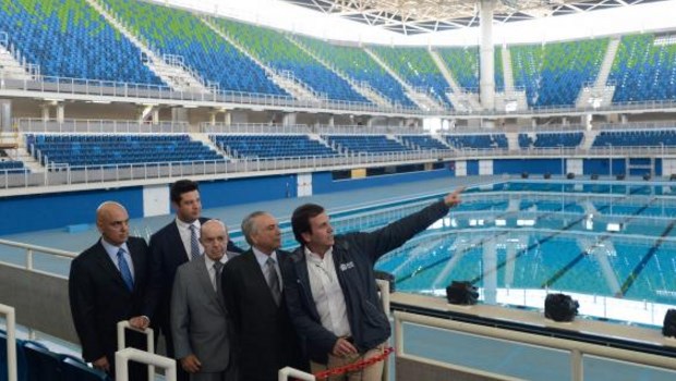 O presidente interino Michel Temer e ministros do governo visitam o Parque Olímpico Rio 2016 | Foto: Tânia Rêgo/Agência Brasil