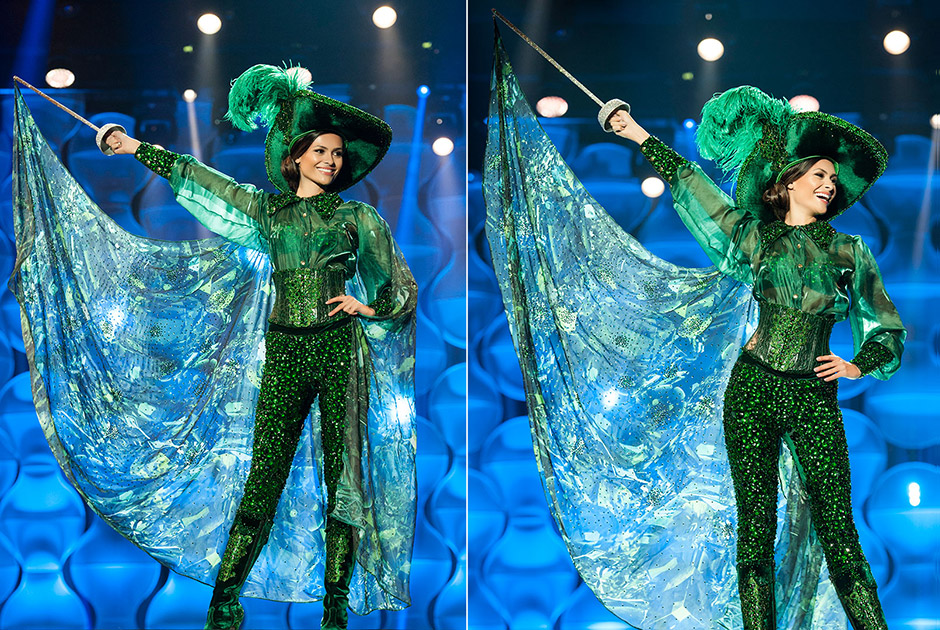 Beatrice Fontoura com seu traje típico no Miss Brasil 2014 | Foto: Lucas Ismael/ Band