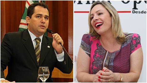 Vereador Deivison Costa e a pré-candidata Adriana Accorsi 
