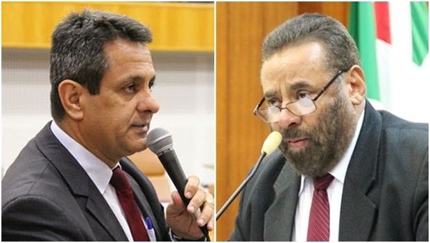 Paulo Magalhães e Denício Trindade trocaram empurrões durante confusão | Fotos: Câmara Municipal