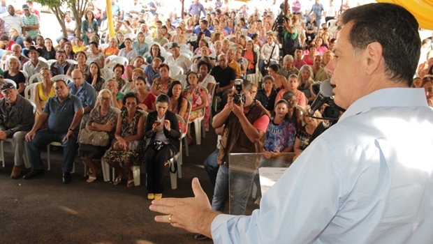 Governador Marconi Perillo inaugura reforma de aeródromo e obras da Saneago em Morrinhos | Foto: Divulgação / Gabiente Imprensa