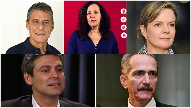 Chico Buarque, Jandira Feghali , Gleisi Hoffmann, Lindbergh Farias e Aldo Rebelo: os cinco esquerdistas defendem Cuba, mas preferem passear pela Europa e viagens confortáveis na primeira classe dos aviões | Foto: Divulgação