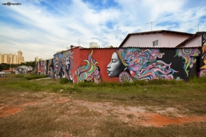 Arte urbana na Praça do Bacião: local será um dos 4 pontos do Setor Sul remodelados pelo Casa Fora de Casa | Foto: Polli de Castro