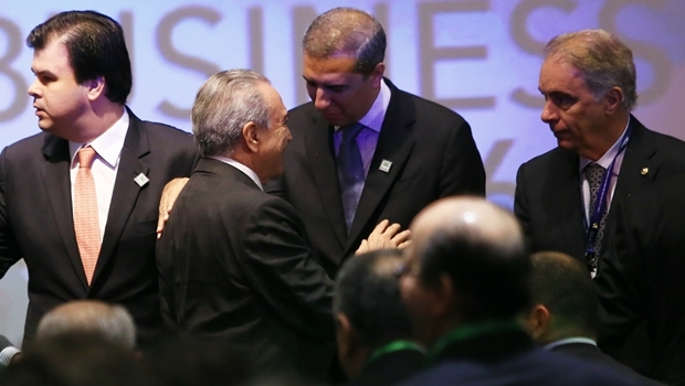 Vice-governador José Eliton (PSDB) dividiu palco da abertura do evento com o presidente interino Michel Temer (PMDB) | Foto: Wildes Barbosa