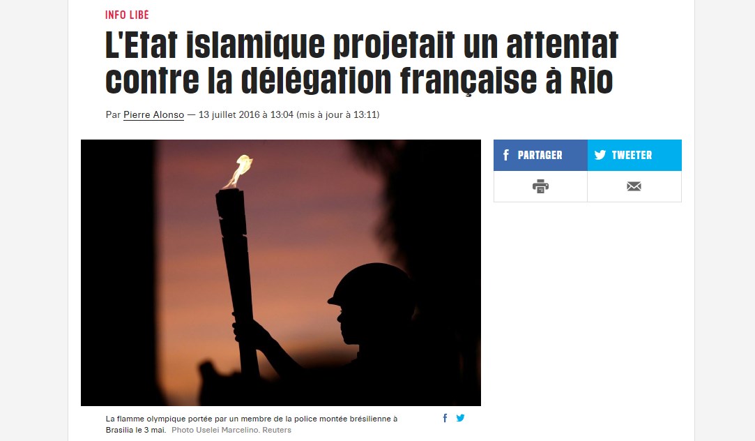 Notícia foi destaque em jornal francês nesta quarta | Reprodução