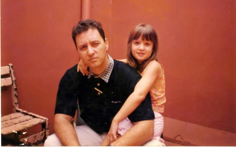 Valério Luiz e sua filha Laura