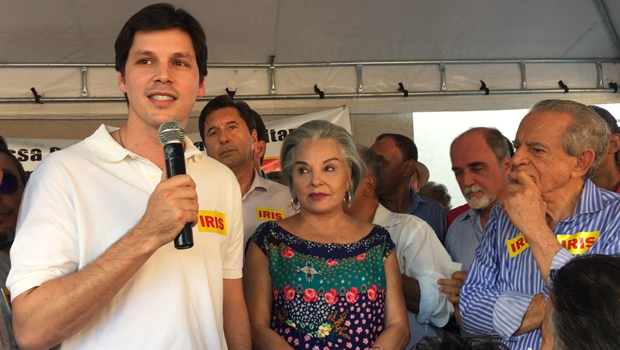 Daniel Vilela, Maguito Vilela, Dona Íris e Iris Rezende durante evento que "selou" aposentadoria do decano | Foto: Alexandre Parrode / Jornal Opção 