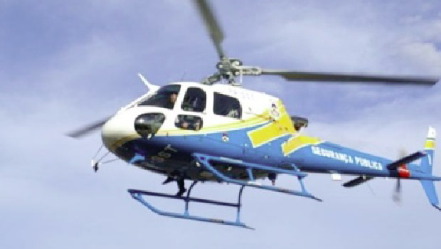"O helicóptero da PM foi consertado e já está a serviço  da população” | Foto: Divulgação