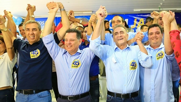 Governador e vice-governador participaram de convenção que oficializou candidatura de Jardel Sebba e Gustavo Tampa