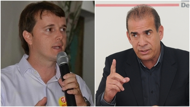 Atual prefeito, Miller Assis, e o pré-candidato Carlão | Fotos: reprodução/ Jornal Opção