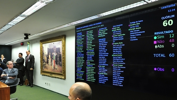 Eduardo Cunha observa o placar da derrota | Foto: Luis Macedo/ Jornal Opção 