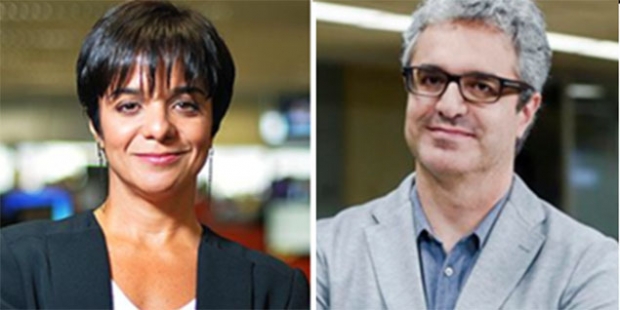 Vera Magalhães, ex-Folha de S. Paulo e ex-Veja, e Carlos Graieb, ex-redator-chefe da Veja: agora na Veja
