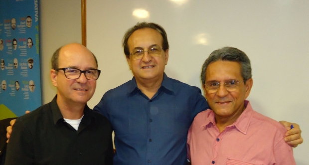 Luiz Rufatto, Edival Lourenço e Itaney Campos: escritores | Do Facebook do novo integrante da Academia Goiana de Letras