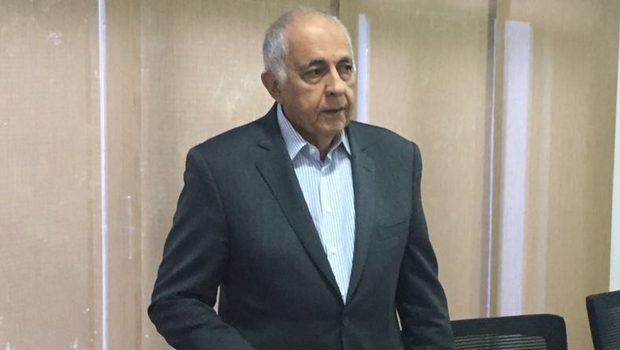 Novo presidente durante entrevista coletiva na sede administrativa da Saneago, em Goiânia | Foto: Marcelo Gouveia/Jornal Opção