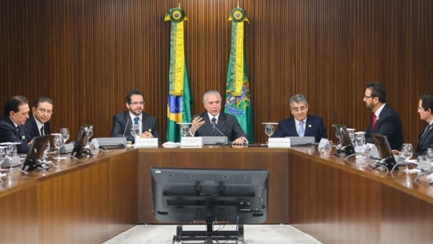 Michel Temer (PMDB) recebeu os presidentes dos tribunais de conta para uma reunião nesta quarta-feira (18/8) | Foto: Antônio Cruz/Agência Brasil