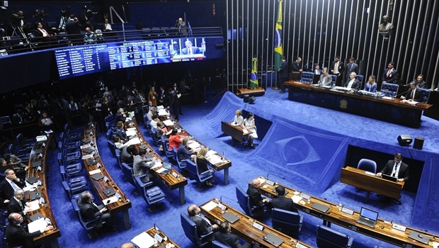 Plenário do Senado Federal durante sessão deliberativa extraordinária para votar a Denúncia 1/2016, que trata do julgamento do processo de impeachment da presidente afastada Dilma Roussefff por suposto crime de responsabilidade. Foto: Marcos Oliveira/Agência Senado