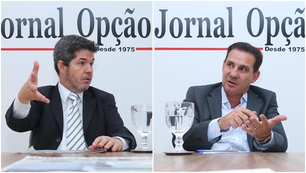 Waldir Soares está em segundo lugar, mas perdendo votos, enquanto Vanderlan Cardoso vai crescendo aos poucos | Fotos: Fernando Leite/ Jornal Opção