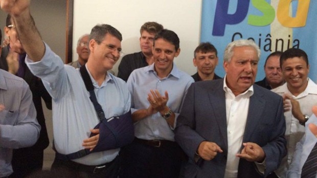 Francisco Júnior, Thiago Peixoto e Vilmar Rocha: chance zero de composição com Iris Rezende no segundo turno