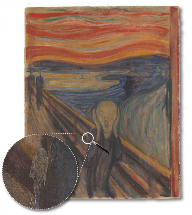 O Grito, de Edvard Munch: confira a mancha de cera de vela