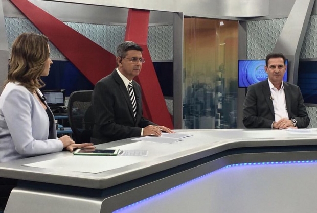 Vanderlan em entrevista à Record Goiás | Foto: Reprodução