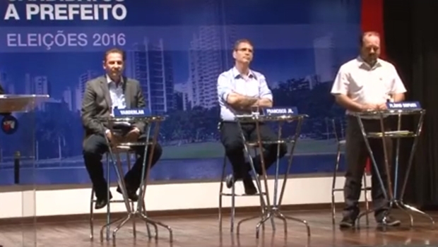 Vanderlan Cardoso, Francisco Jr. e Flávio Sofiati | Foto: reprodução/ vídeo 