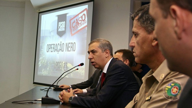 policia apresenta suspeitos incêndio Goiatuba
