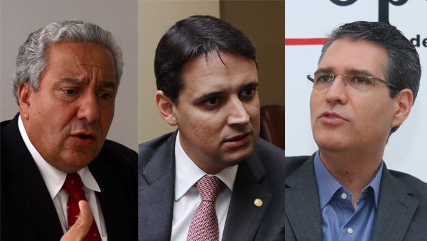 Vilmar Rocha, Thiago Peixoto e Francisco Júnior: no comando de um partido mais forte do que o PP