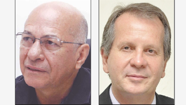 Alcides Ribeiro, da Unifan, e Luiz Carlos Attié, prefeito de Cristalina