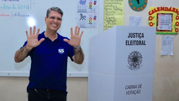 Candidato do PSD após votar | Foto: Reprodução