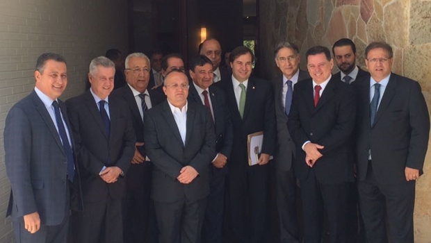 Governadores reunidos com presidente da Câmara | Foto: reprodução