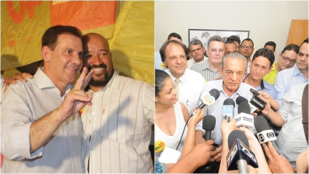 Vanderlan Cardoso no corpo a corpo na penúltima semana antes do pleito | Iris Rezende em entrevista coletiva nos últimos dias de campanha