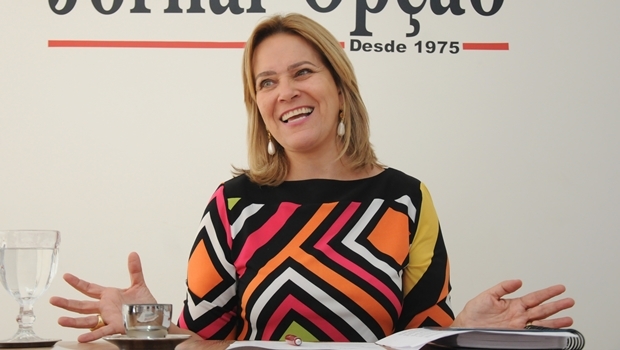 Lêda Borges em entrevista ao Jornal Opção | Foto: Fernando Leite 