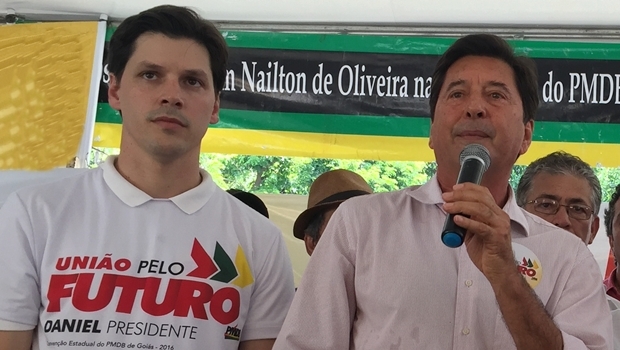 Maguito Vilela e Daniel Vilela: pai e filho, prefeito de Aparecida de Goiânia e deputado federal | Foto: Alexandre Parrode
