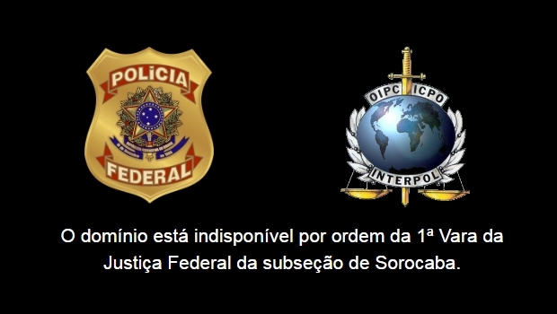 Domínios de sites estão sob custódia da Polícia Federal (Foto: Reprodução/Armagedomfilmes.biz ) 