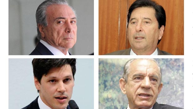 Michel Temer, Maguito Vilela, Daniel Vilela e Iris Rezende: o PMDB de Goiás e a cúpula nacional do partido querem bancar um dos Vilelas para o governo do Estado. Já Iris pretende lançar Caiado