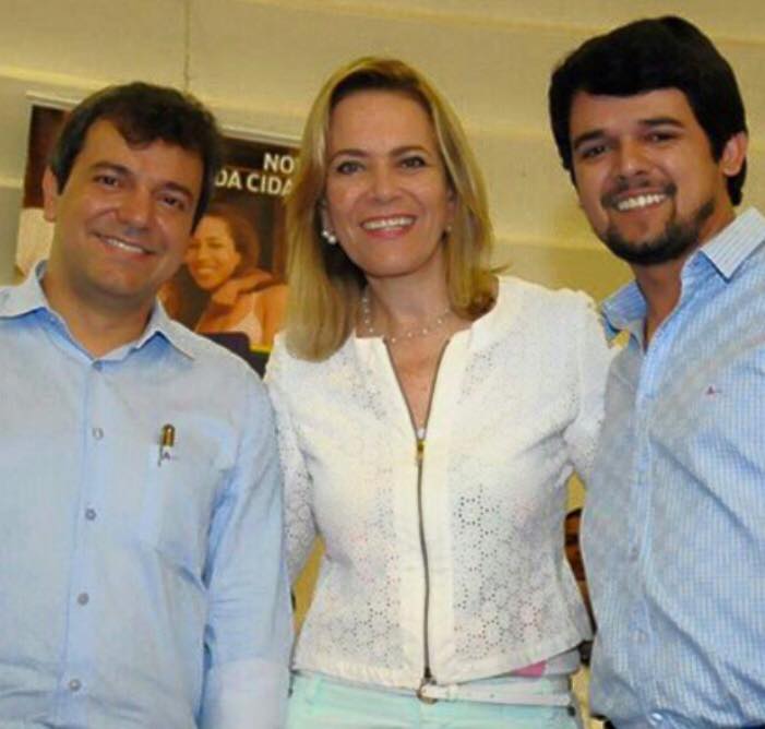 Vinicius Luz, prefeito eleito de Jataí, Lêda Borges, secretária de Cidadania e Trabalho, e Thiago Maggioni, vereador | Foto: Facebook de Thiago Maggioni