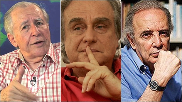 Mauro Santayana, Arnaldo Jabor e Janio de Freitas: os três jornalistas não compreendem a política dos Estados Unidos | Fotos: Divulgação