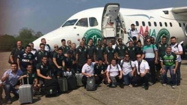 Última foto da delegação da Chapecoense antes de embarcar para Colômbia | Foto: Reprodução
