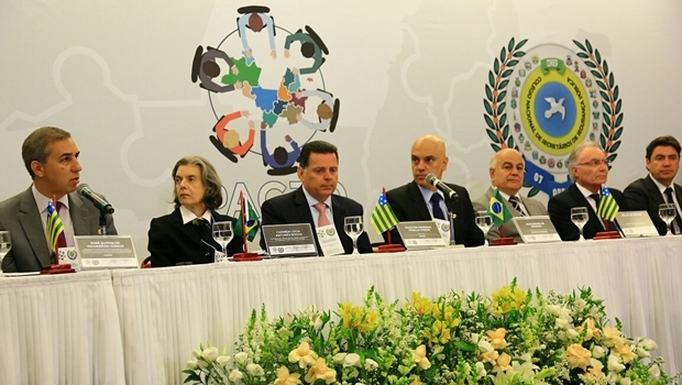 Abertura do 4º Encontro do Pacto Integrador de Segurança Pública Interestadual e da 64ª Reunião do Colégio Nacional de Secretários de Segurança Pública (Consesp) | Foto: Reprodução / Gabinete