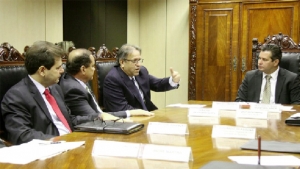 Marcelo Miranda em reunião com ministro Quintella: obra no Tocantins 