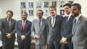 Prefeito eleito em encontro com bancada goiana na Câmara dos Deputados | Foto: Divulgação